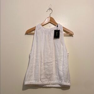 Massimo Dutti White Sleeveless Tank Top . Size S. New